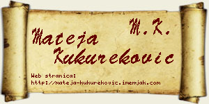 Mateja Kukureković vizit kartica